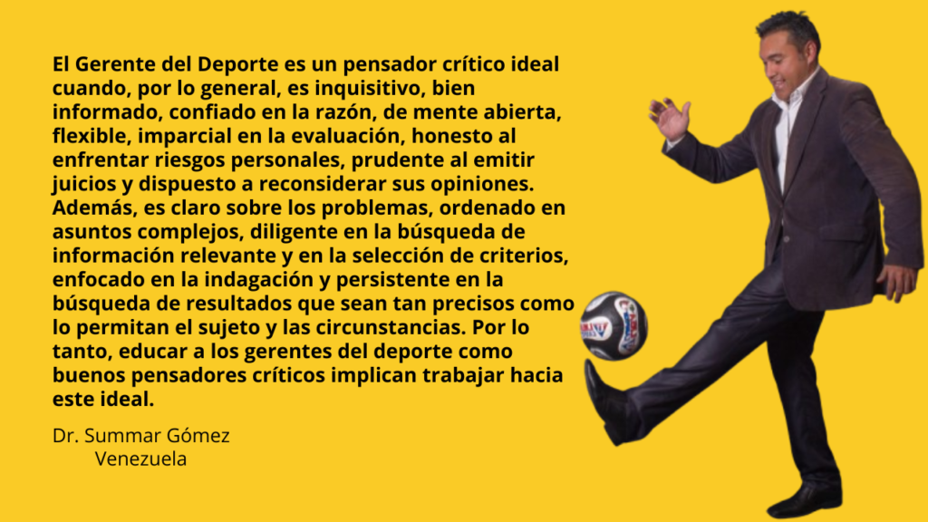 La clave invisible del gerente en el deporte: PENSAMIENTO CRÍTICO