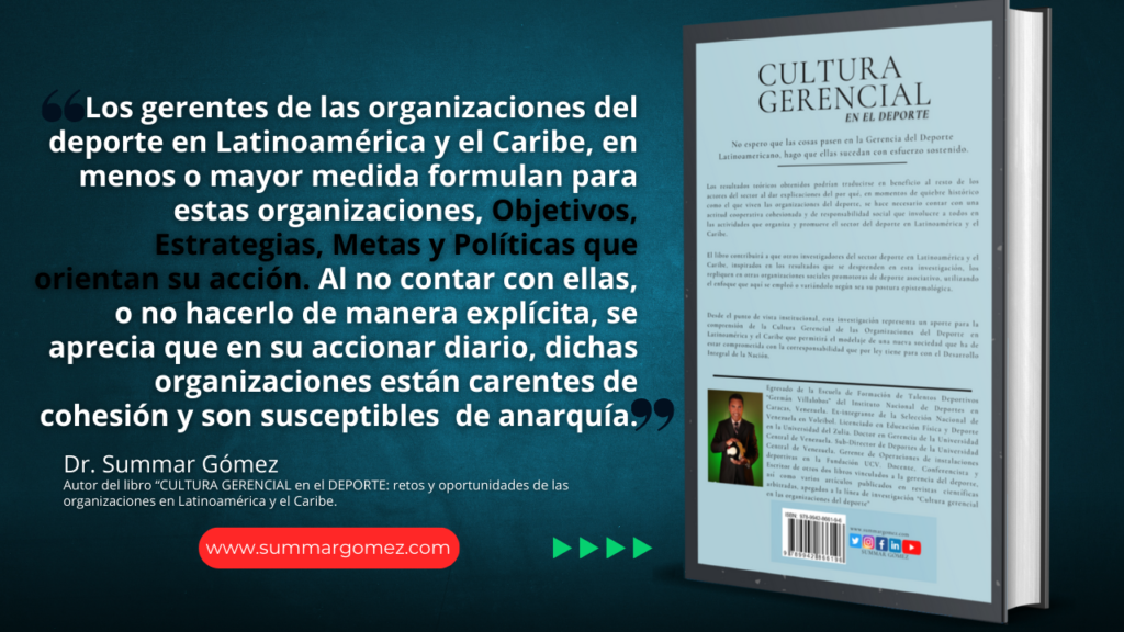 CULTURA GERENCIAL en el DEPORTE: retos y oportunidades de las organizaciones en Latinoamérica y el Caribe.